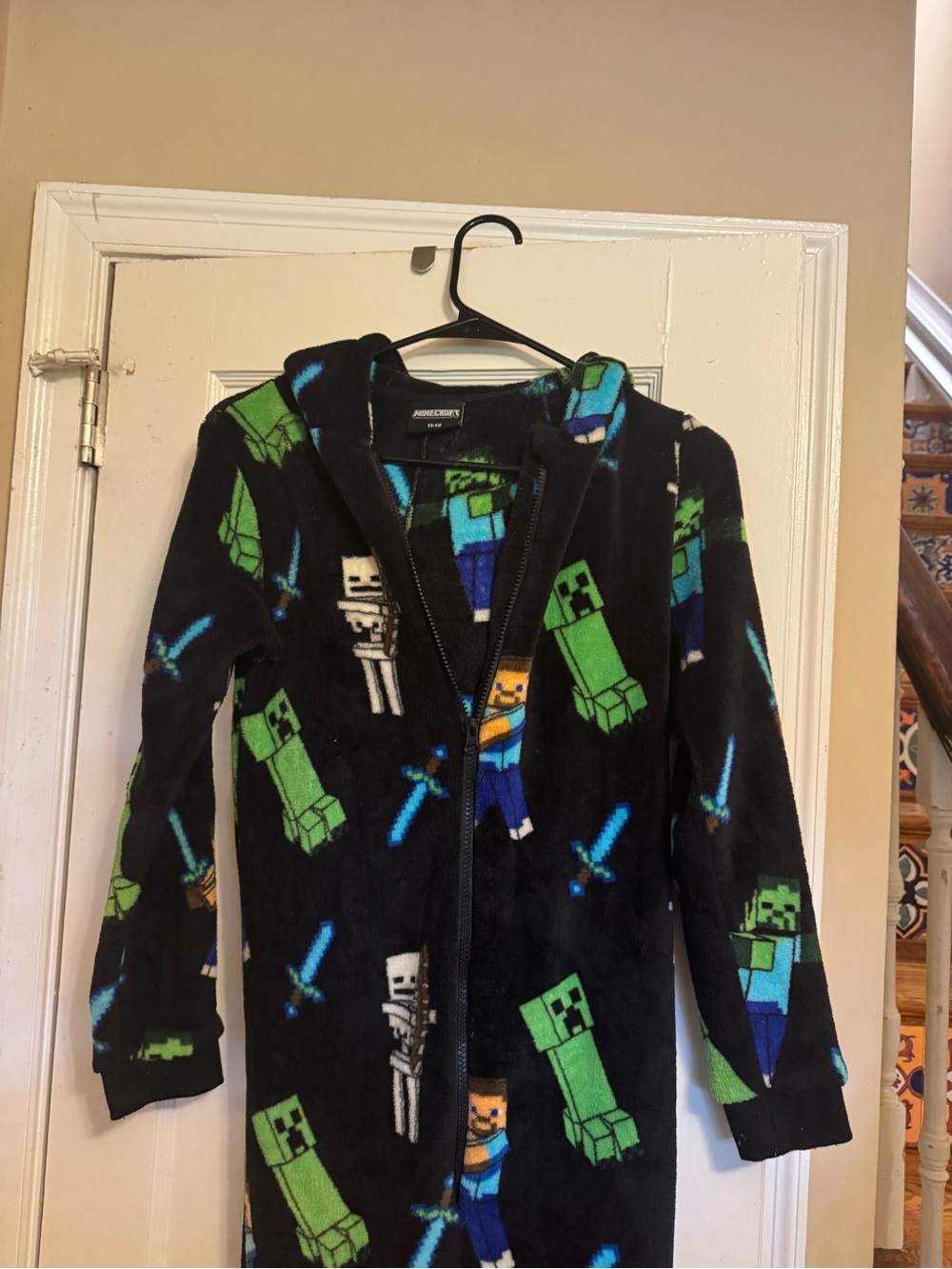 fleece Minecraft pajams. s